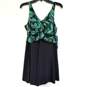 New Tropical Leaf One Piece Swimsuit / Size 14